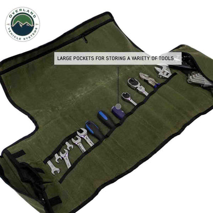 Overland Vehicle Systems Rolled General Tool Storage Bag - #16 Waxed Canvas - Angler's Pro Tackle & Outdoors
