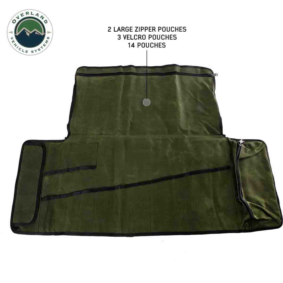 Overland Vehicle Systems Rolled General Tool Storage Bag - #16 Waxed Canvas - Angler's Pro Tackle & Outdoors
