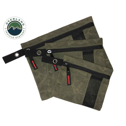 Overland Vehicle Systems Small Size 3 - Bag Set of Storage Bags - #12 Waxed Canvas - Angler's Pro Tackle & Outdoors
