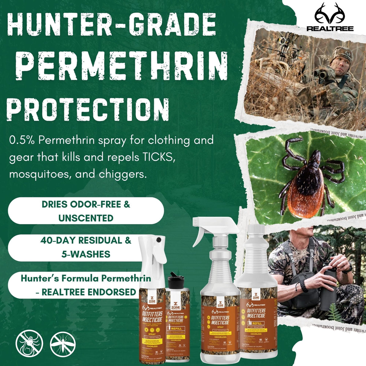 Zone Protects Realtree Outfitter's Permethrin Refill, 32oz