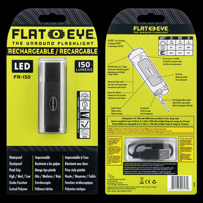 Panther Vision FLATEYE™ Rechargeable FR - 150 Flashlight – 150 Lumens - Angler's Pro Tackle & Outdoors