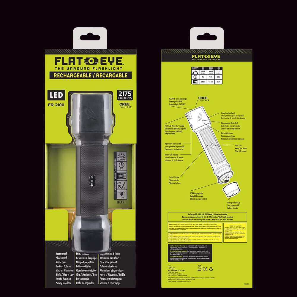 Panther Vision FLATEYE™ Rechargeable FR - 2100 Flashlight - 2175 Lumens - Angler's Pro Tackle & Outdoors