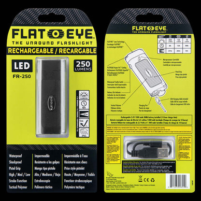 Panther Vision FLATEYE™ Rechargeable FR - 250 Flashlight – 250 Lumens - Angler's Pro Tackle & Outdoors