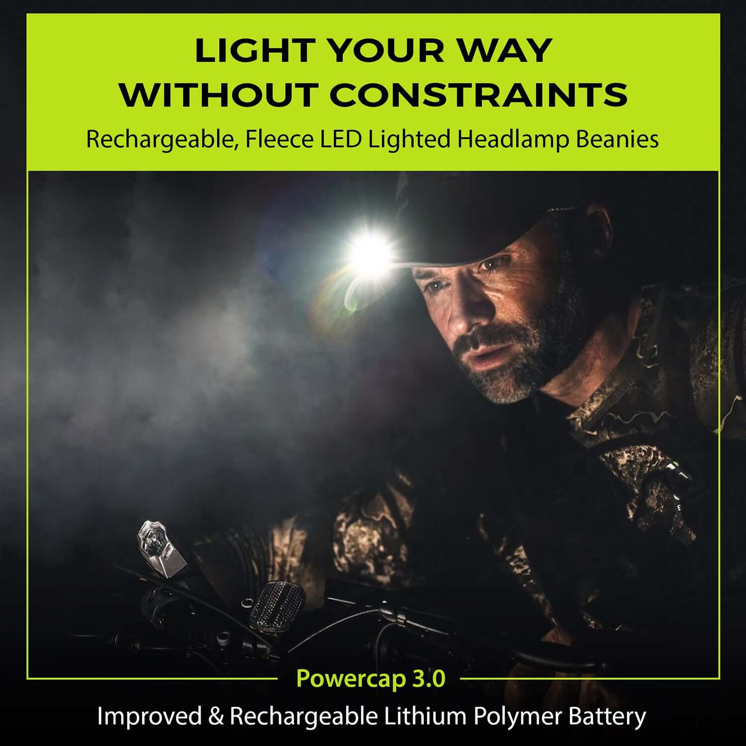 Panther Vision POWERCAP 3.0 Rechargeable LED Lighted Headlamp Hats and IPX4 Rating - One Size - Angler's Pro Tackle & Outdoors