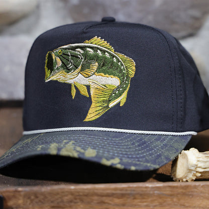 Paramount Outdoors Largemouth Bass 5-Panel Trucker Rope Cap