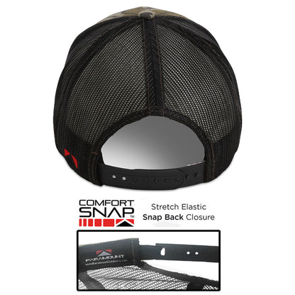 Paramount Outdoors Mossy Oak Bottomland Turkey Feather Meshback Cap