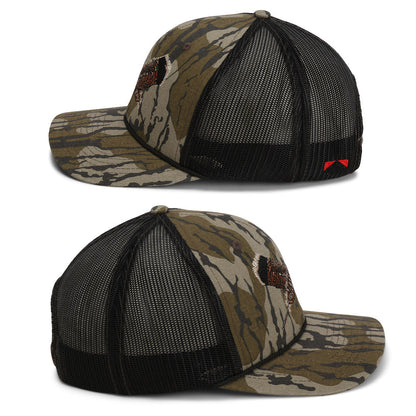 Paramount Outdoors Mossy Oak Bottomland Turkey Feather Meshback Cap