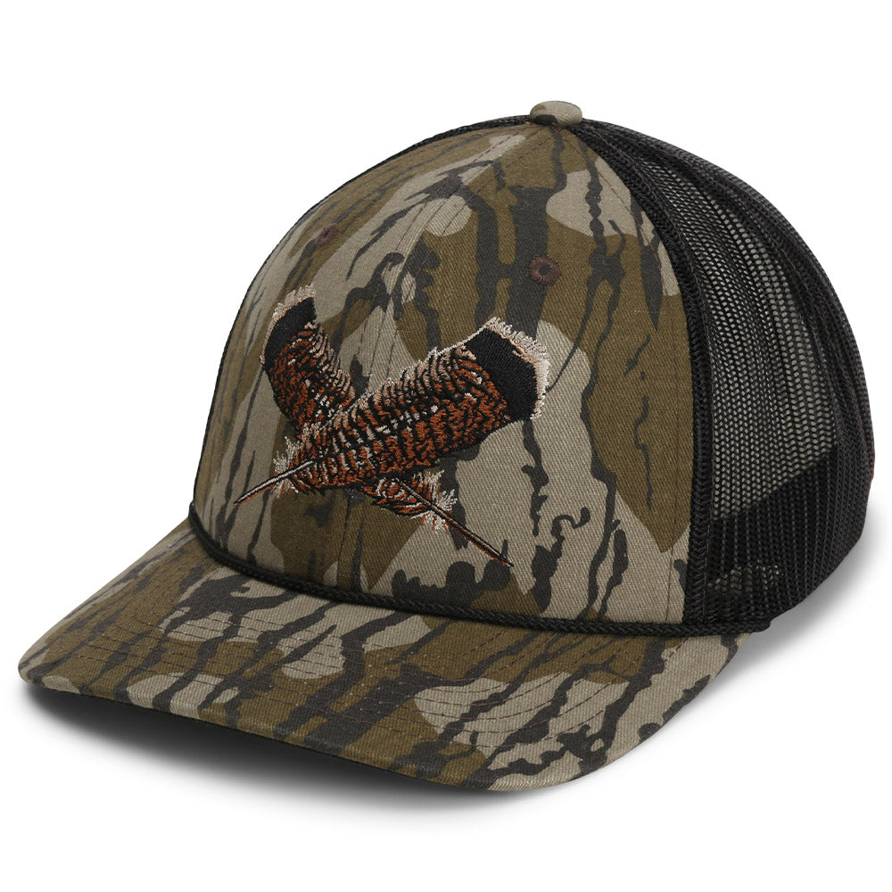 Paramount Outdoors Mossy Oak Bottomland Turkey Feather Meshback Cap