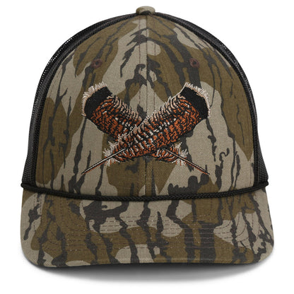 Paramount Outdoors Mossy Oak Bottomland Turkey Feather Meshback Cap