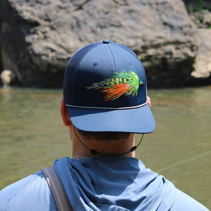 Paramount Outdoors Fire Tiger Streamer Fly Fishing Mesh Back Rope Cap