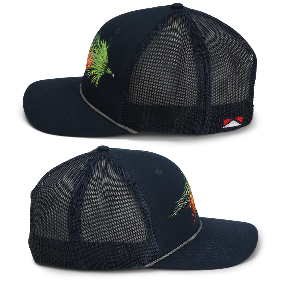 Paramount Outdoors Fire Tiger Streamer Fly Fishing Mesh Back Rope Cap