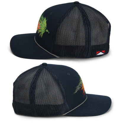 Paramount Outdoors Fire Tiger Streamer Fly Fishing Mesh Back Rope Cap