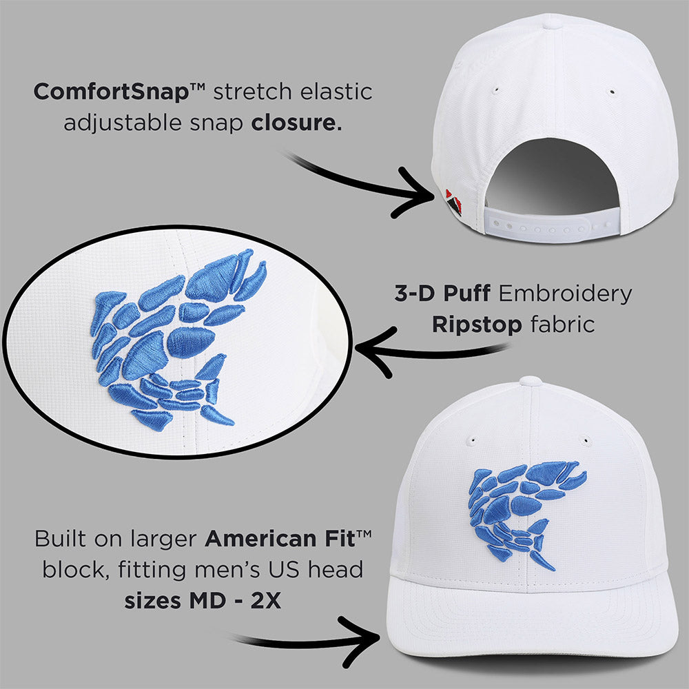 Paramount Outdoors Rock Fish 3-D Puff Embroidery Performance RipStop Fishing Hat