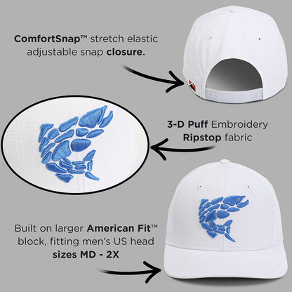 Paramount Outdoors Rock Fish 3-D Puff Embroidery Performance RipStop Fishing Hat