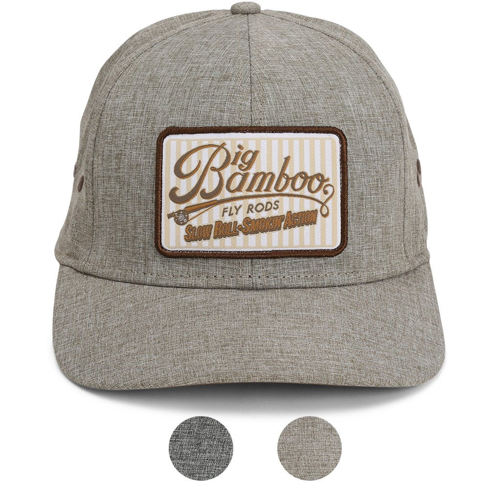 Paramount Outdoors Big Bamboo Fly Rod Heathered 6 - Panel Fly Fishing Patch Cap - Angler's Pro Tackle & Outdoors