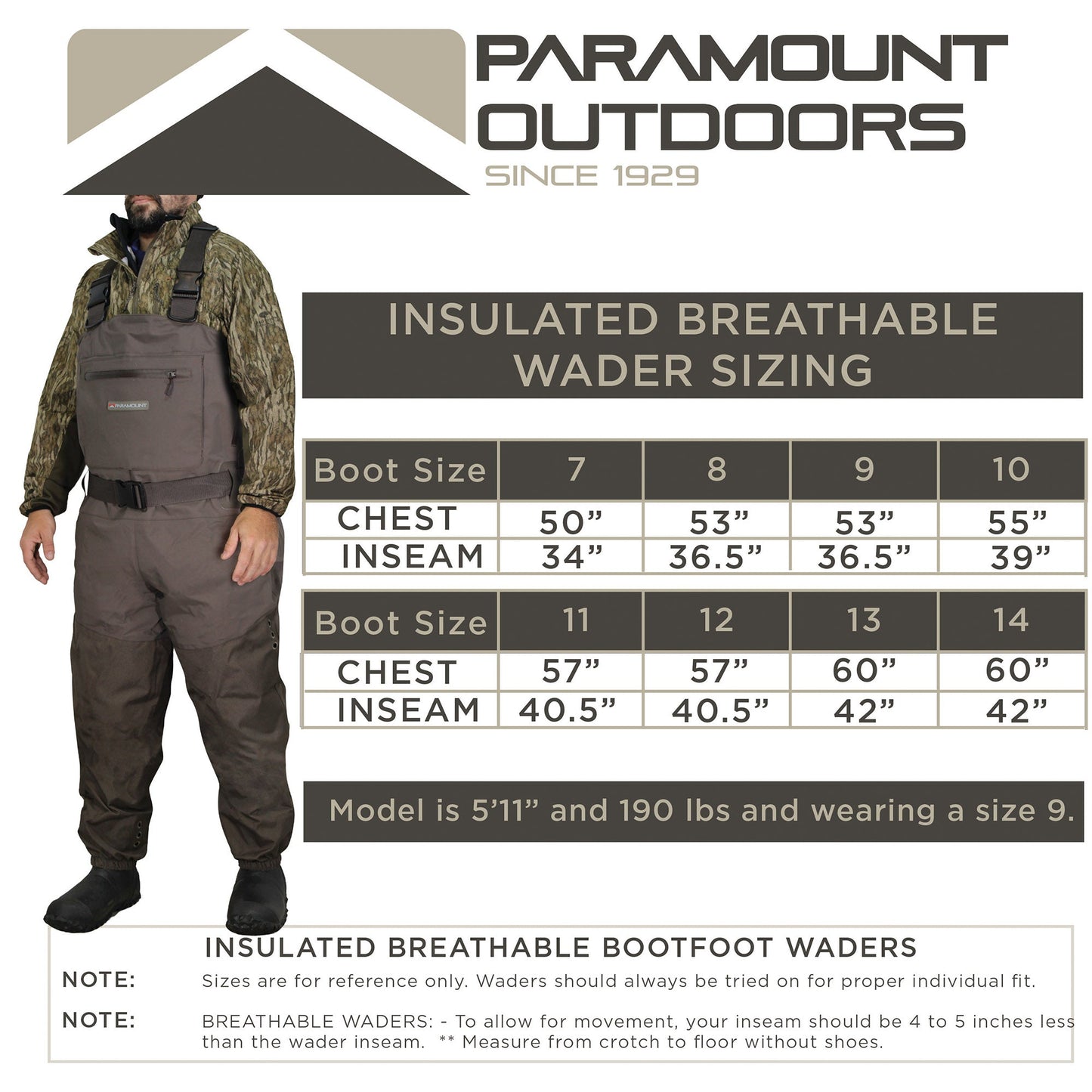 Paramount Outdoors BUFFALO - Insulated Breathable with 1200g Boots - Angler's Pro Tackle & Outdoors