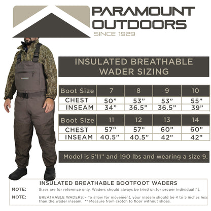 Paramount Outdoors BUFFALO - Insulated Breathable with 1200g Boots - Angler's Pro Tackle & Outdoors