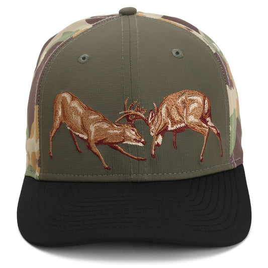 Paramount Outdoors Fighting Deer Rut Cap 6 - Panel Riverside Wax Cloth Visor - Angler's Pro Tackle & Outdoors