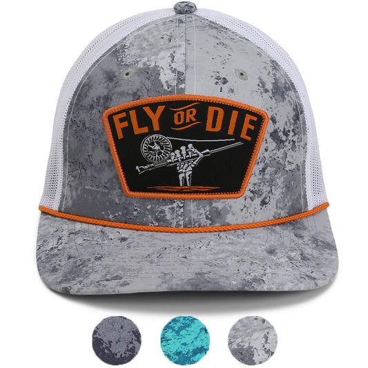 Paramount Outdoors Fly or Die Hat Fly Fishing Mesh Back Rope Cap - Angler's Pro Tackle & Outdoors