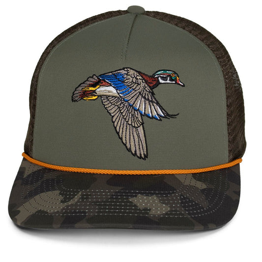 Paramount Outdoors Flying Wood Duck 5 - Panel Trucker Hat - Angler's Pro Tackle & Outdoors