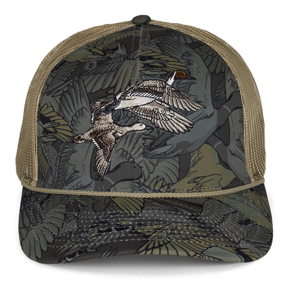 Paramount Outdoors Pintail Pair Duck Hat Waterfowl Print 6 - Panel Rope Cap - Angler's Pro Tackle & Outdoors