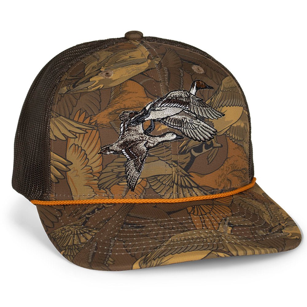 Paramount Outdoors Pintail Pair Duck Hat Waterfowl Print 6 - Panel Rope Cap - Angler's Pro Tackle & Outdoors