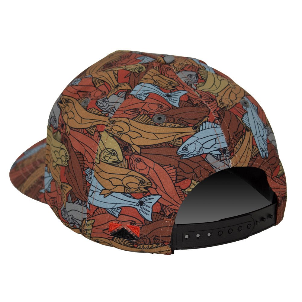 Paramount Outdoors Redfish Stained Glass 5 - Panel Trucker Rope Cap - Angler's Pro Tackle & Outdoors