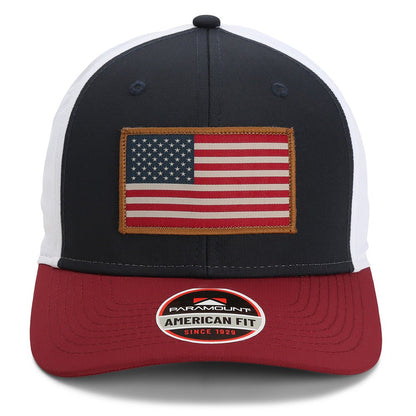 Paramount Outdoors Riverside American Flag Hat Structured Ripstop Cap RWB - Angler's Pro Tackle & Outdoors