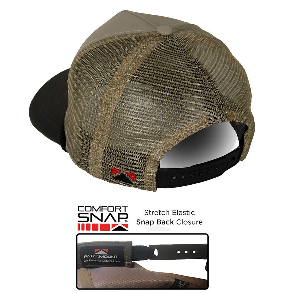 Paramount Outdoors Running Deer 5 - Panel Wax Cloth Visor Trucker Hat - Angler's Pro Tackle & Outdoors