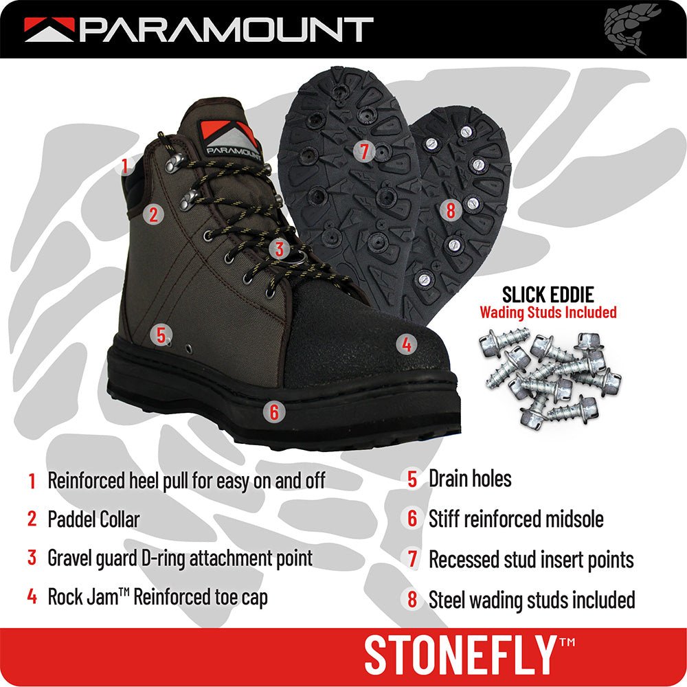 Paramount Outdoors Stonefly Cleated Wading Shoe - Angler's Pro Tackle & Outdoors