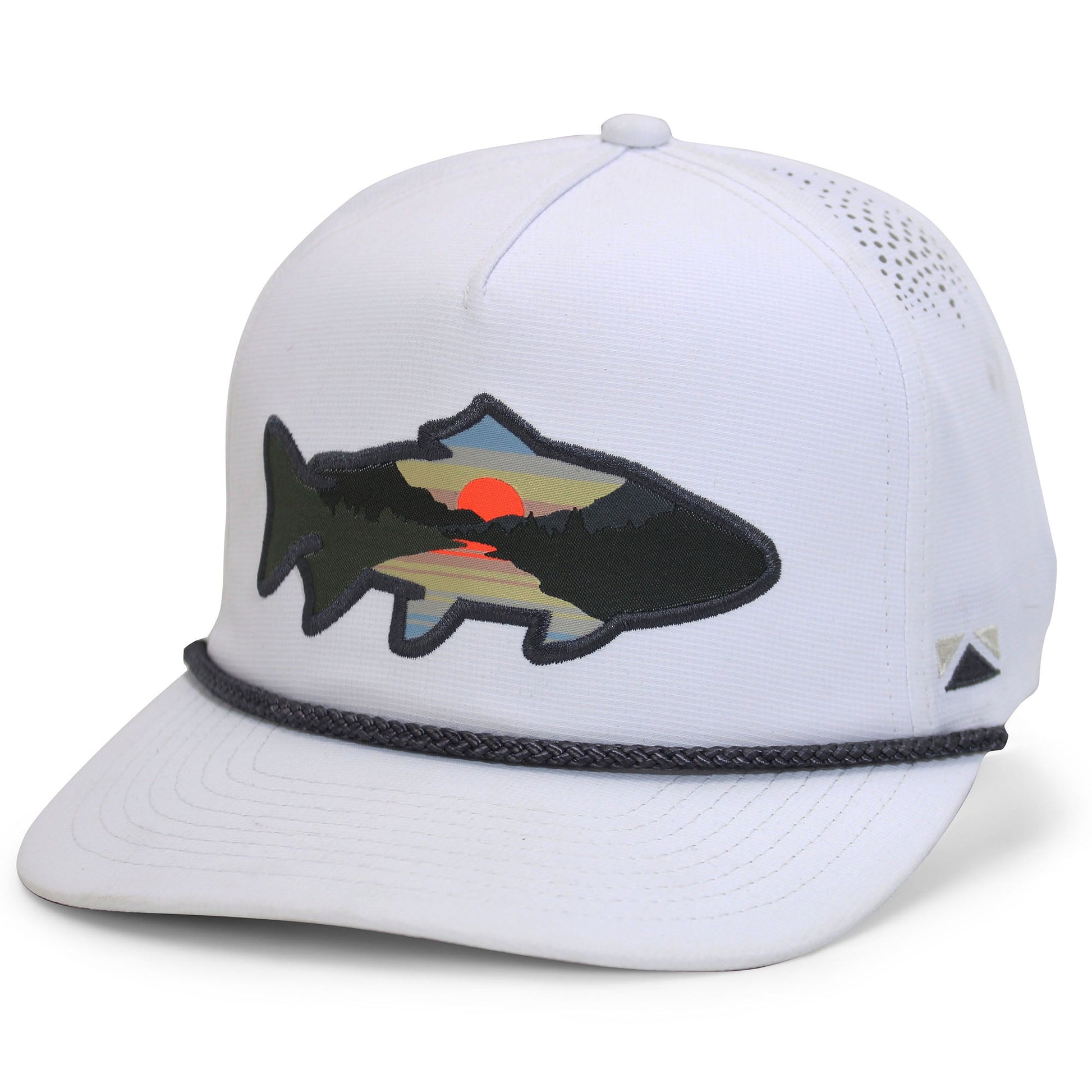 Paramount Outdoors Sunset Fish Silhouette 5 - Panel Performance Rope Cap - Angler's Pro Tackle & Outdoors