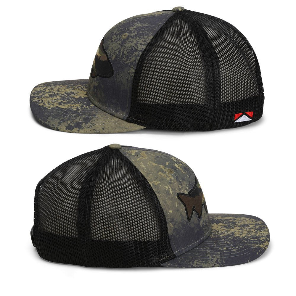Paramount Outdoors Sunset Trout Fly Fishing Mesh Back Hat Fish Mountain Silhouette - Angler's Pro Tackle & Outdoors