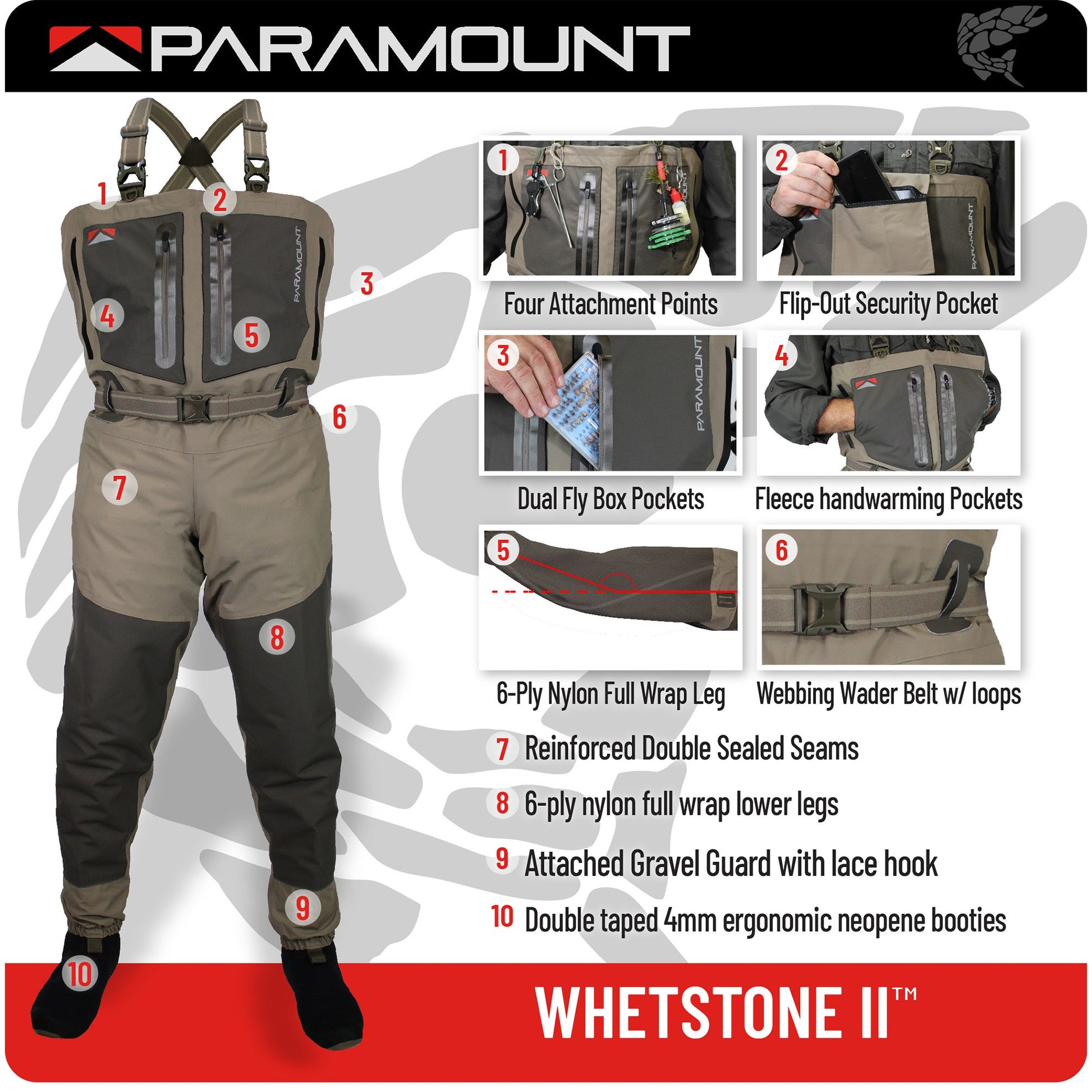 Paramount Outdoors Whetstone II Chest Wader - Angler's Pro Tackle & Outdoors