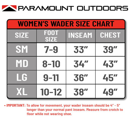 Paramount Outdoors WOMEN'S WHETSTONE Breathable Fly Fishing Wader - Angler's Pro Tackle & Outdoors