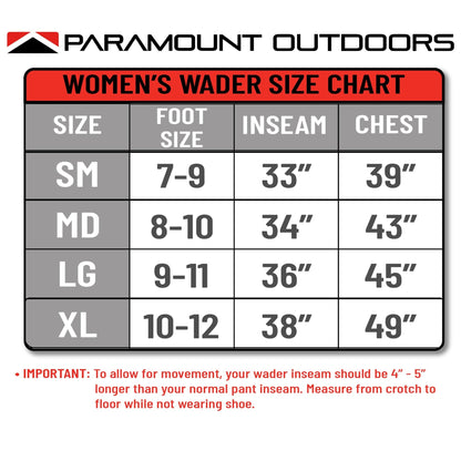 Paramount Outdoors WOMEN'S WHETSTONE Z Zippered Breathable Wader - Angler's Pro Tackle & Outdoors