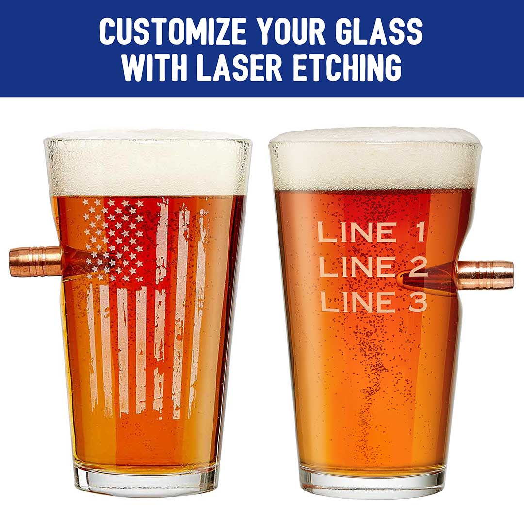 BenShot - Patriotic Pint Glass - 16oz
