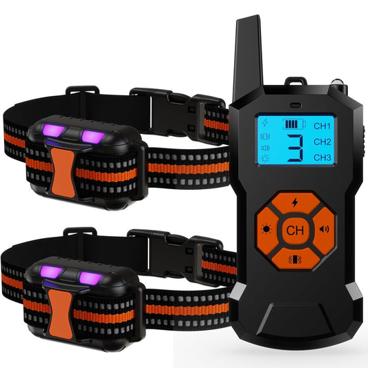 Pawious - Dog Training E - Collar T503 - Rechargeable, Waterproof IPX7, 1500 ft Range, Set for 2 Dogs - Angler's Pro Tackle & Outdoors