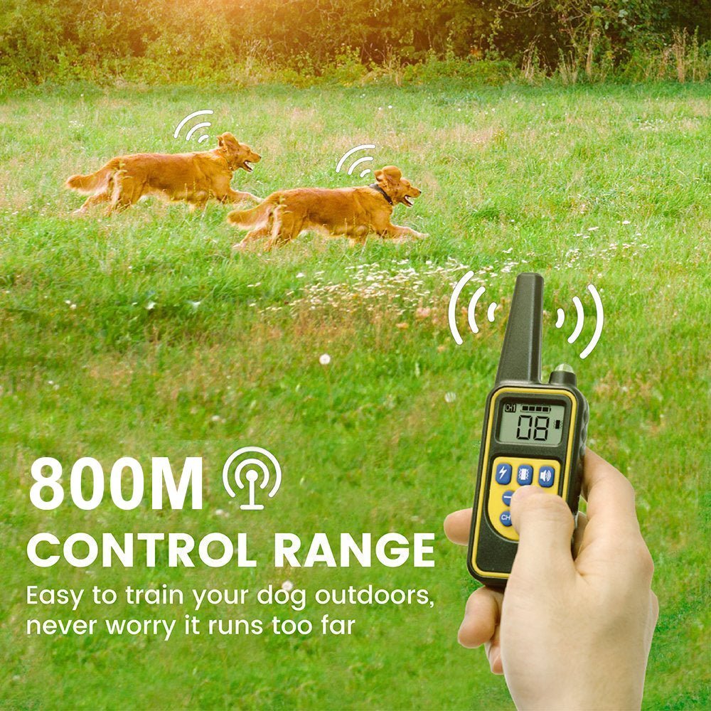 Pawious - Dog Training E - Collar T776 - Rechargeable, Long Range 2700ft, LED Light Mode, 2 Dog Set - Angler's Pro Tackle & Outdoors