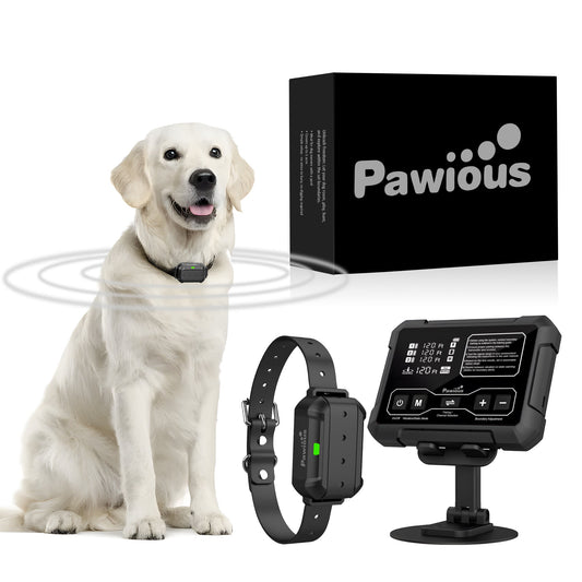 Pawious - Wireless Dog Fence F900 - High Precision, Control Up to 3 Dogs, Secure Up to 1 Acre, Perfect for Homeowners - Angler's Pro Tackle & Outdoors