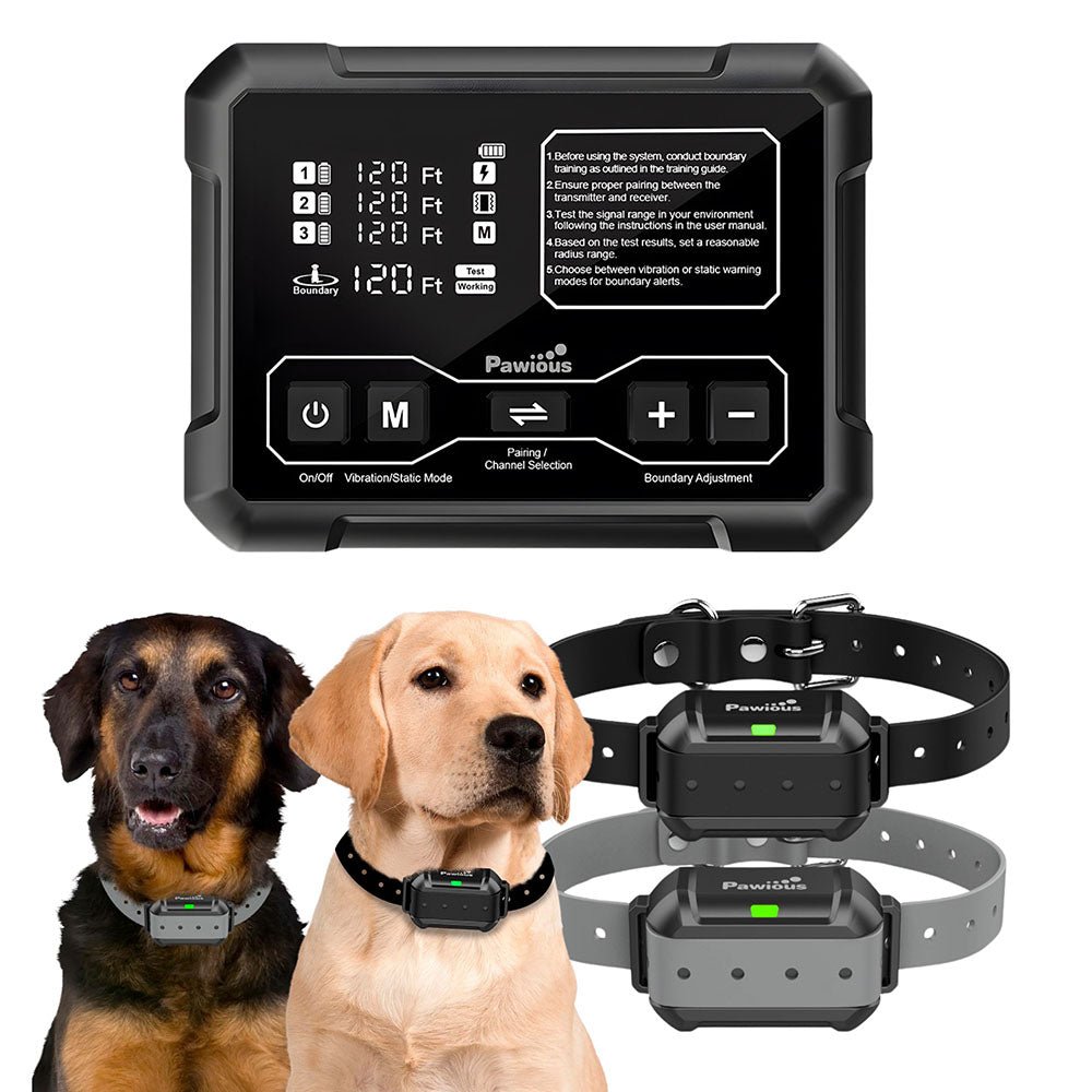 Pawious - Wireless Dog Fence F900 - High Precision, Control Up to 3 Dogs, Secure Up to 1 Acre, Perfect for Homeowners - Angler's Pro Tackle & Outdoors