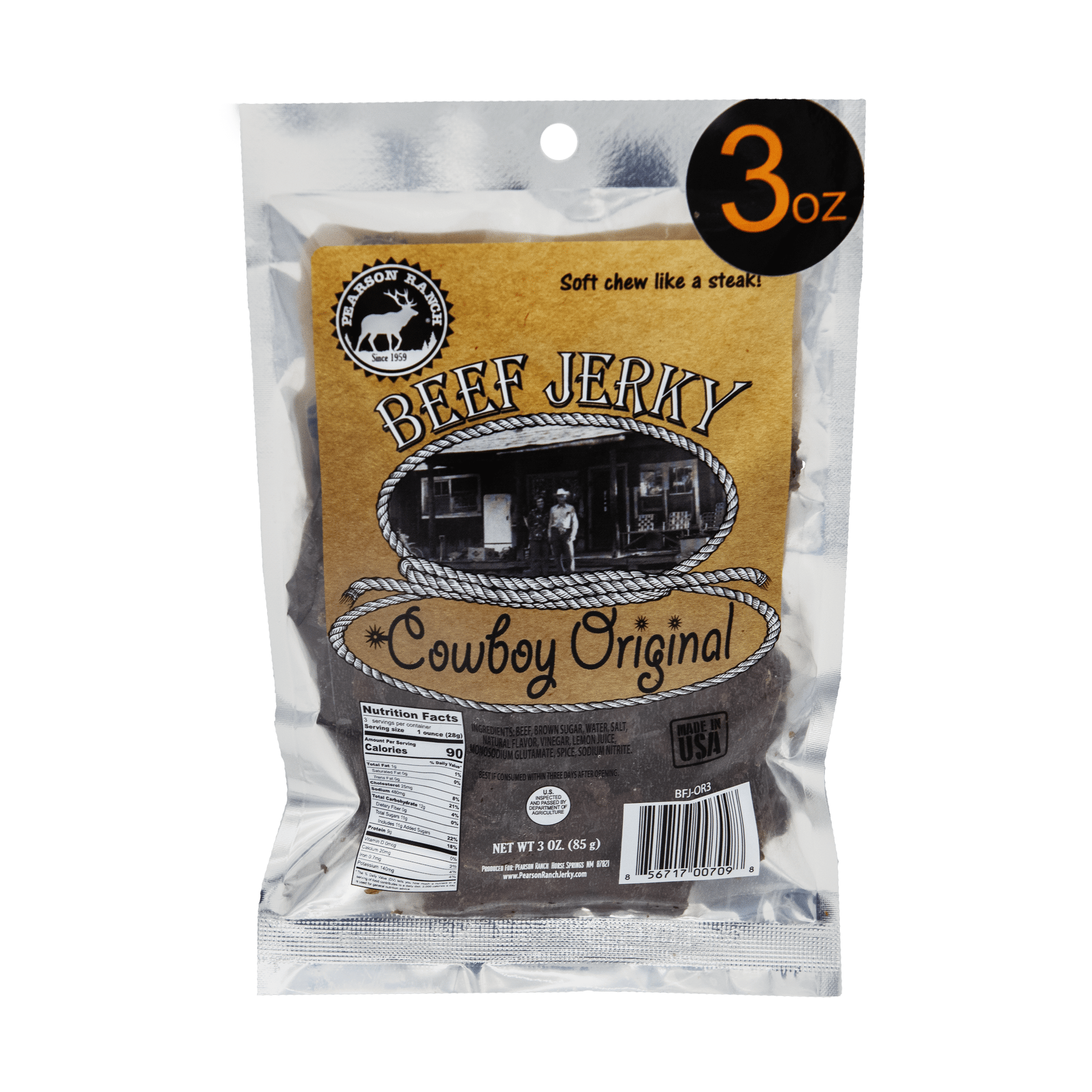 Pearson Ranch - Cowboy Original Beef Jerky - 3 oz - Angler's Pro Tackle & Outdoors