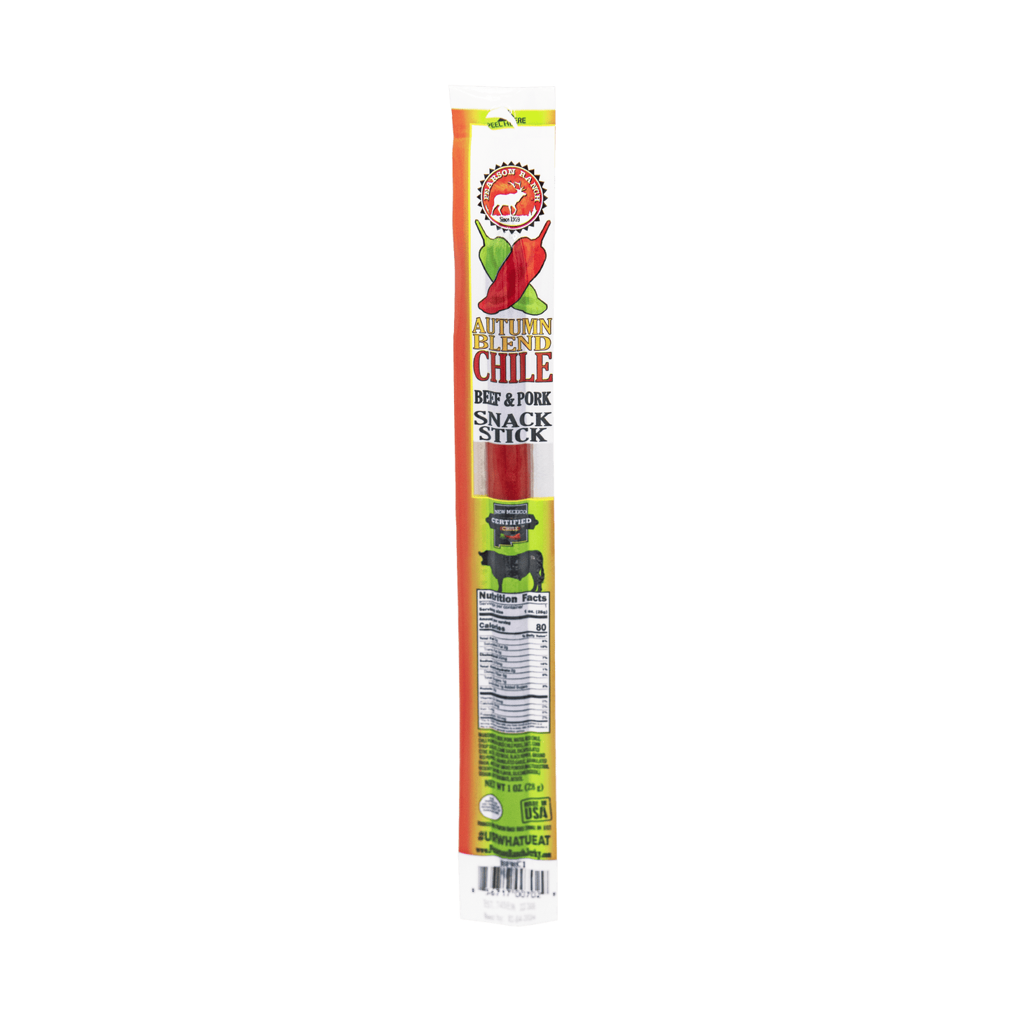 Pearson Ranch - Green Chile and Autumn Blend Chile Beef & Pork Snack Sticks (12 pack) - Angler's Pro Tackle & Outdoors