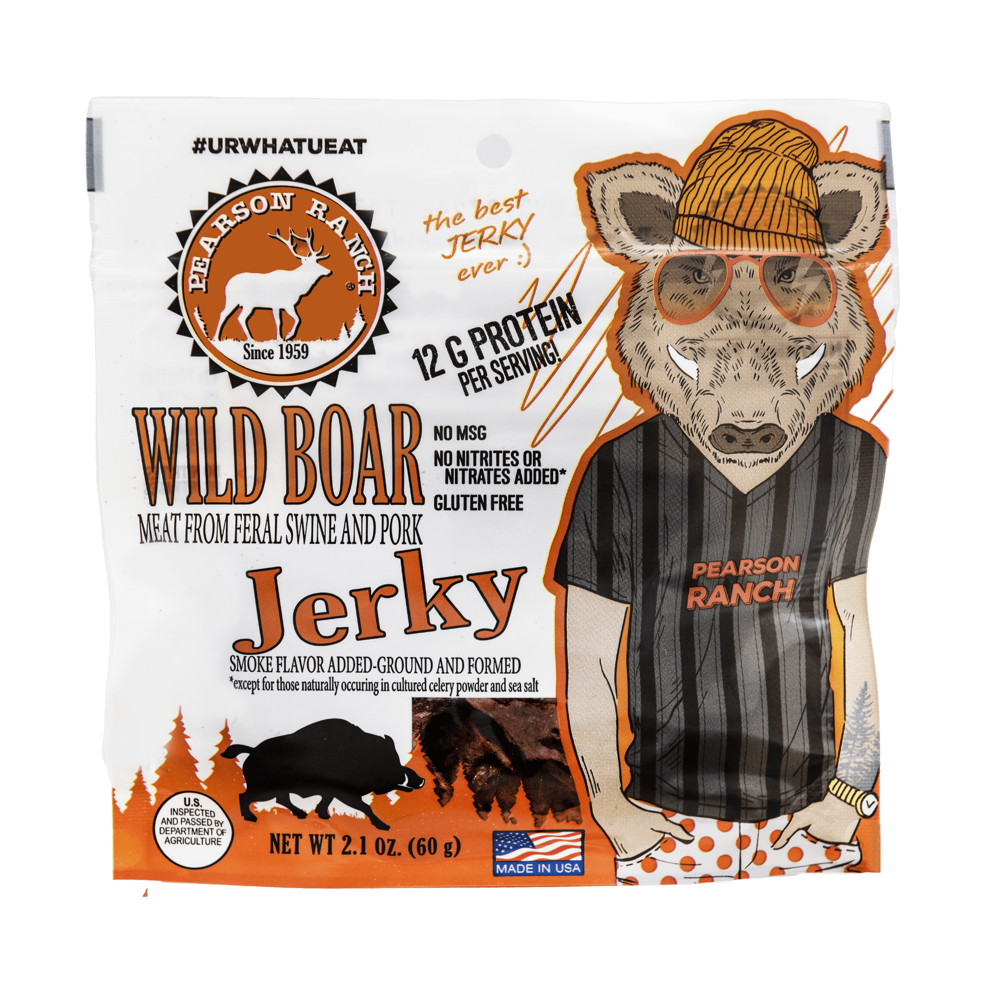 Pearson Ranch - Wild Boar Jerky - 2.1oz Resealable Bag - Angler's Pro Tackle & Outdoors