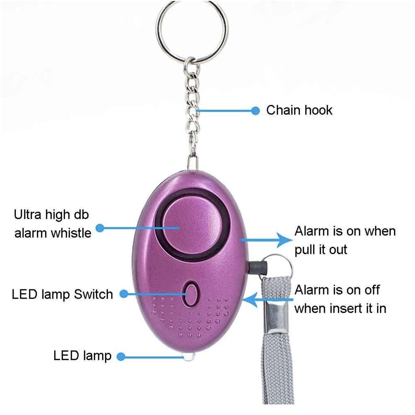 Personal Self - Defense Security Alarm Keychain Set by Lady Conceal - Angler's Pro Tackle & Outdoors