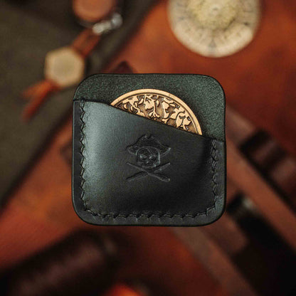 Pirate Goods Challenge Coin Holder - Peso Pocket | Coin Case | Handcrafted Leather