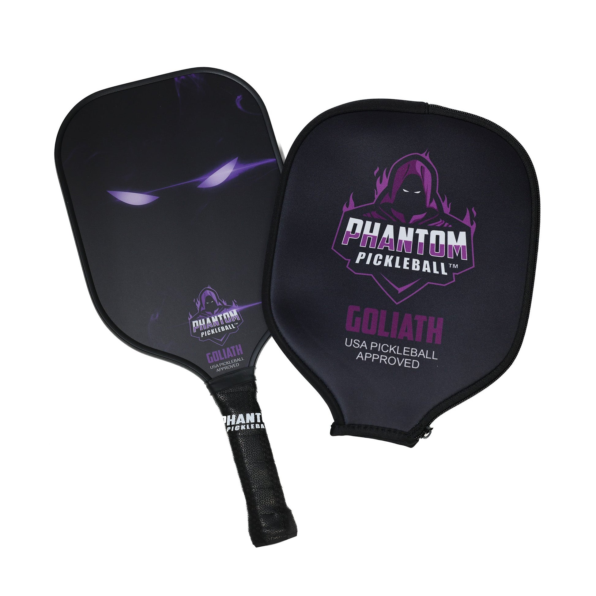 PHANTOM GOLIATH 16MM T800 Carbon Fiber Pickleball Pro Paddle with Cover - Angler's Pro Tackle & Outdoors