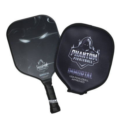 PHANTOM IMMORTAL 16MM T800 Carbon Fiber Pickleball Pro Paddle with Cover - Angler's Pro Tackle & Outdoors