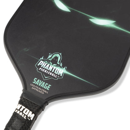 PHANTOM SAVAGE 13MM T800 Carbon Fiber Pickleball Pro Paddle with Cover - Angler's Pro Tackle & Outdoors