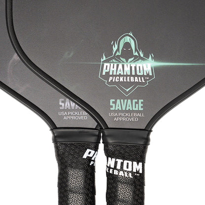 PHANTOM SAVAGE 13MM T800 Carbon Fiber Pickleball Pro Paddle with Cover - Angler's Pro Tackle & Outdoors