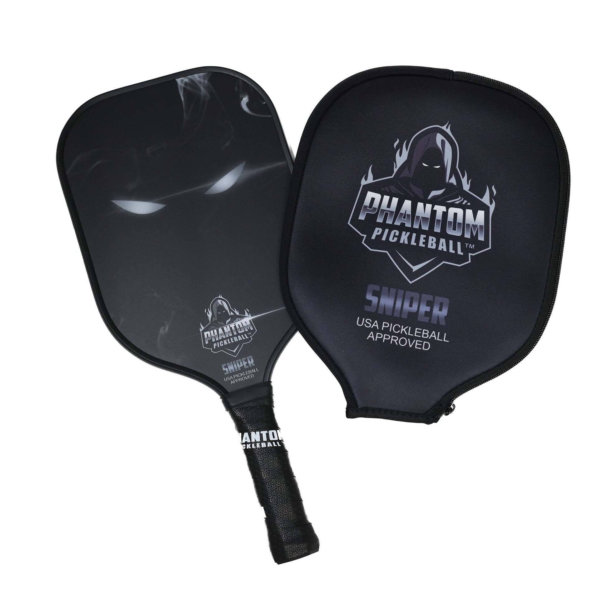 PHANTOM SNIPER 13MM T800 Carbon Fiber Pickleball Pro Paddle with Cover - Angler's Pro Tackle & Outdoors